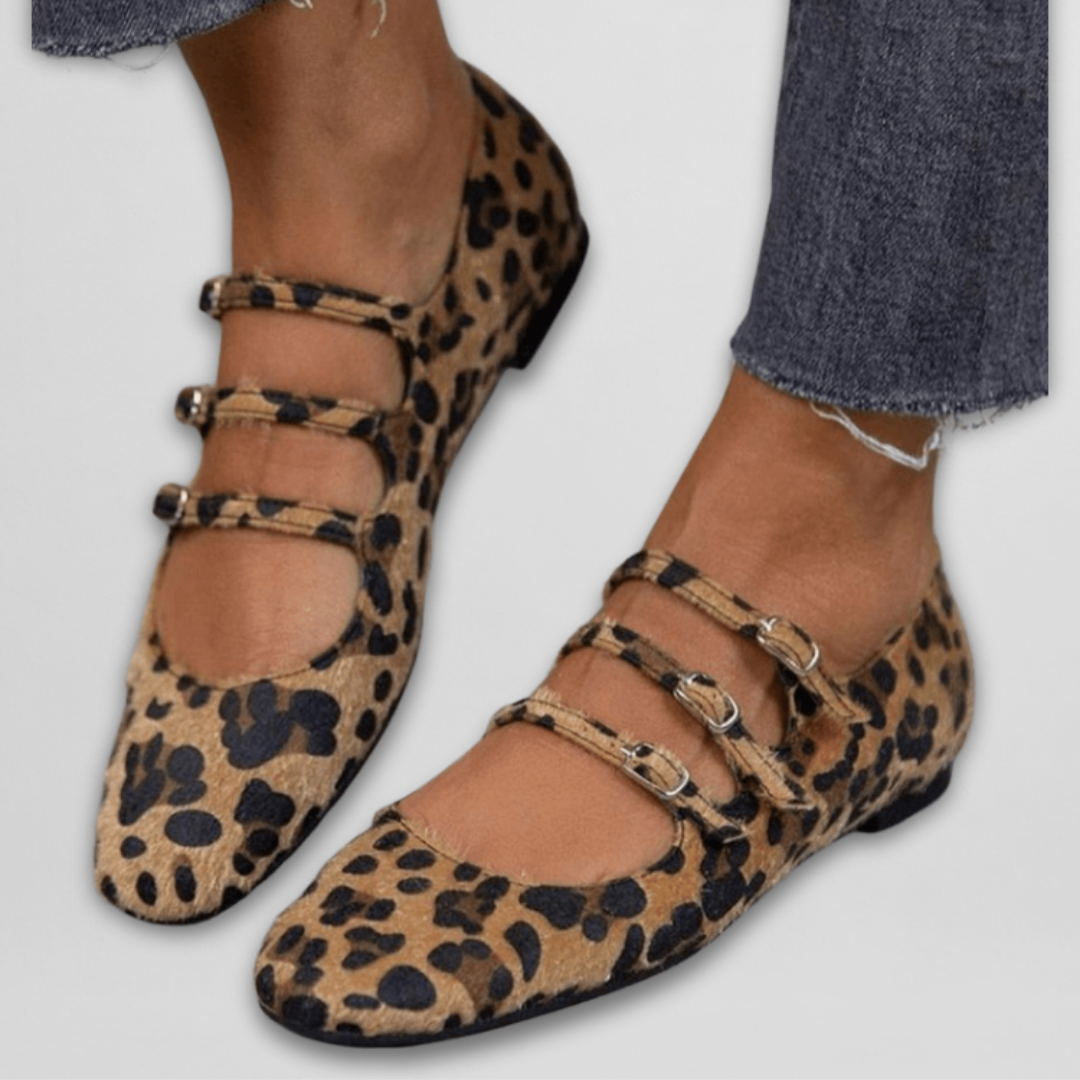Mechtilde™ | Modische Leoparden-Sandalen