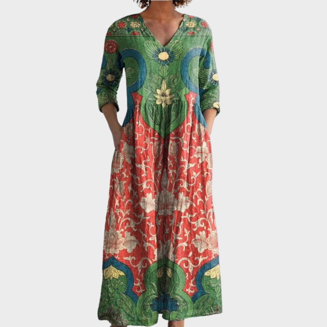 Imelda™ | Elegante Maxi Blumenjurk