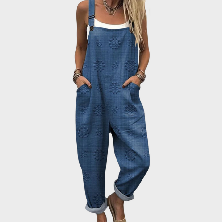 Rosamunde™ | Lässiger Jumpsuit mit weitem Bein und vintage Blumenmuster