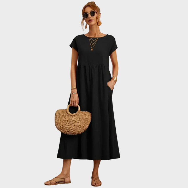 Gundrun™ | Langes Freizeitkleid Elegant