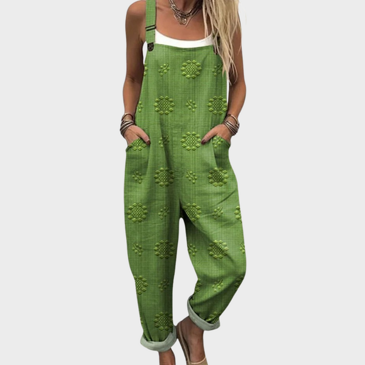 Rosamunde™ | Lässiger Jumpsuit mit weitem Bein und vintage Blumenmuster