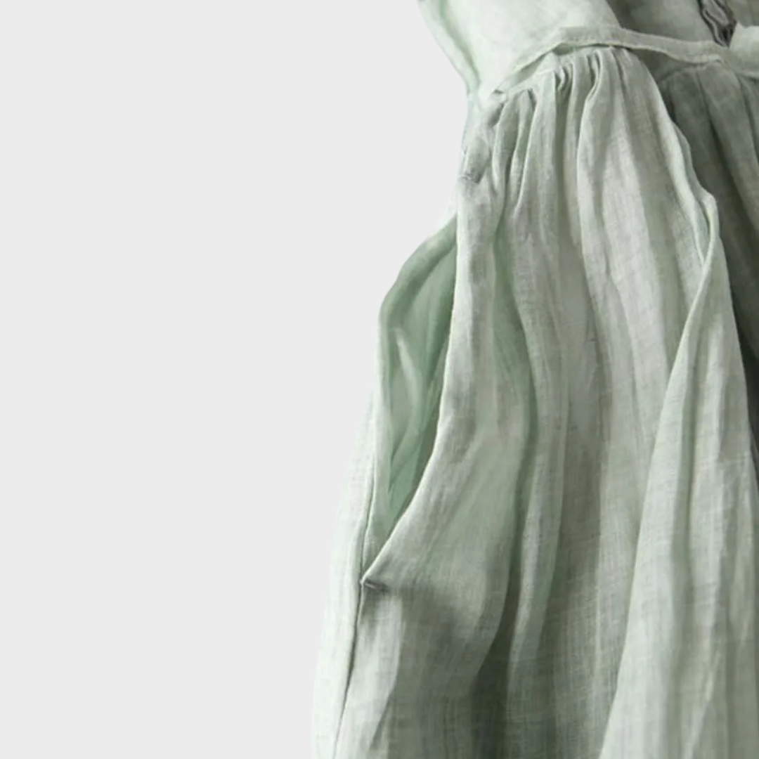Frideburg™ | Damen Retro Kleid mit Gürtel und Rundhalsausschnitt