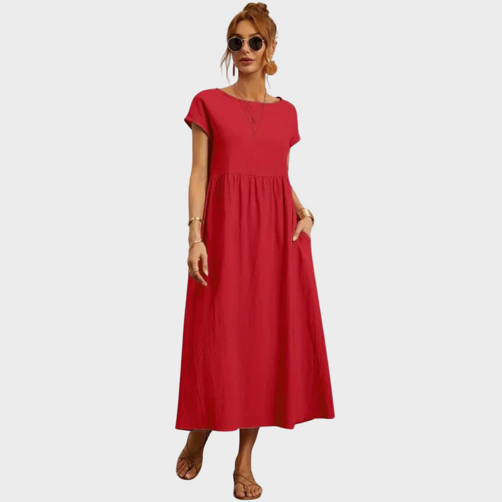 Gundrun™ | Langes Freizeitkleid Elegant