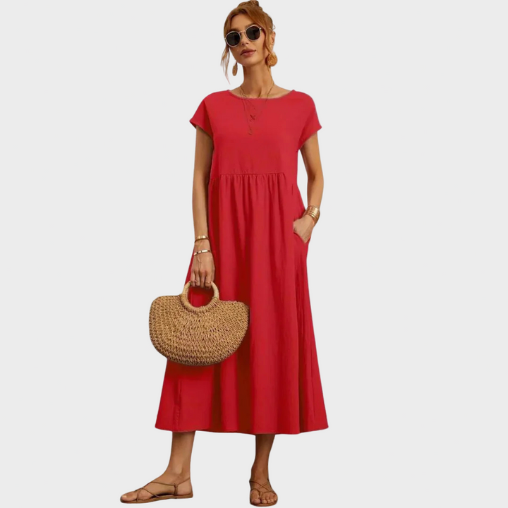 Gundrun™ | Langes Freizeitkleid Elegant