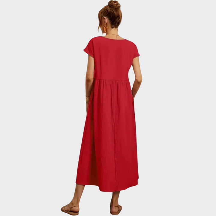Gundrun™ | Langes Freizeitkleid Elegant