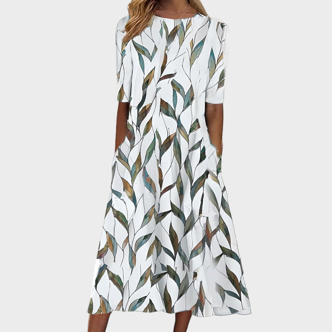 Luitgardis™ | Elegantes Langes Blumen Kleid