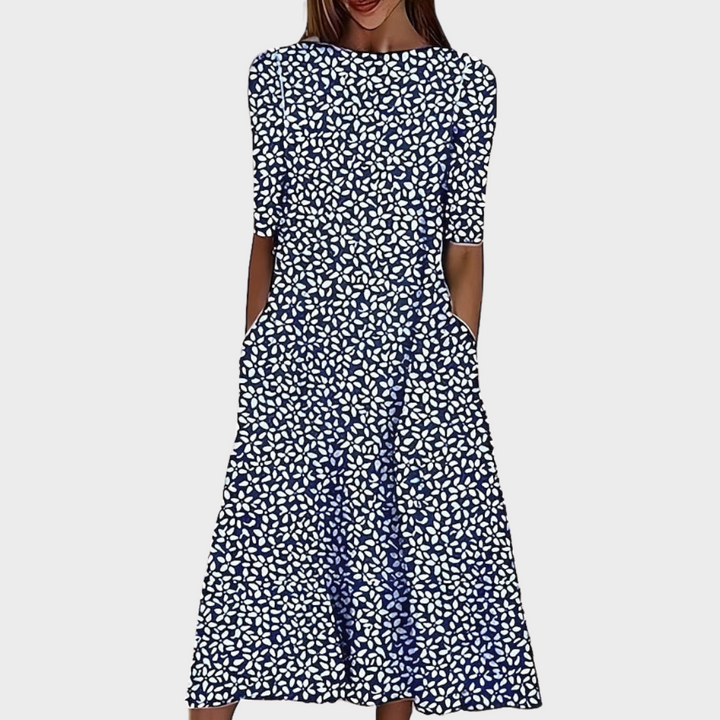 Luitgardis™ | Elegantes Langes Blumen Kleid