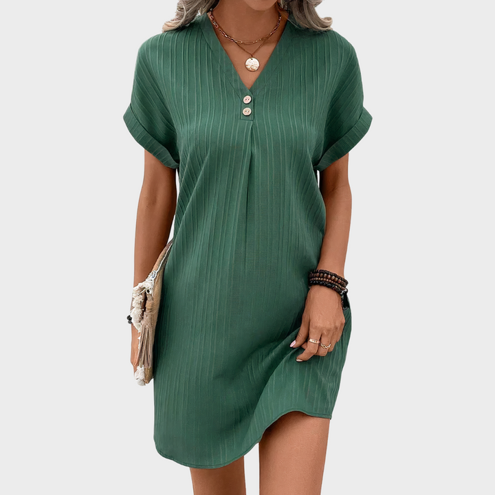 Annelies™ | Elegantes Kleid mit V-Ausschnitt