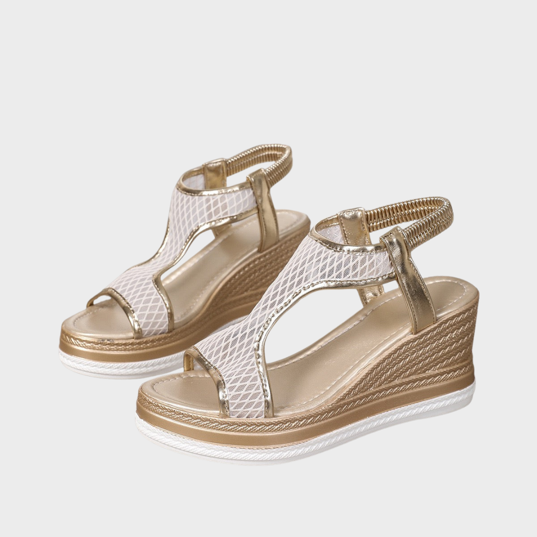 Linda™ | Elegante Ergonomische Damen-Sandalen mit Keilabsatz