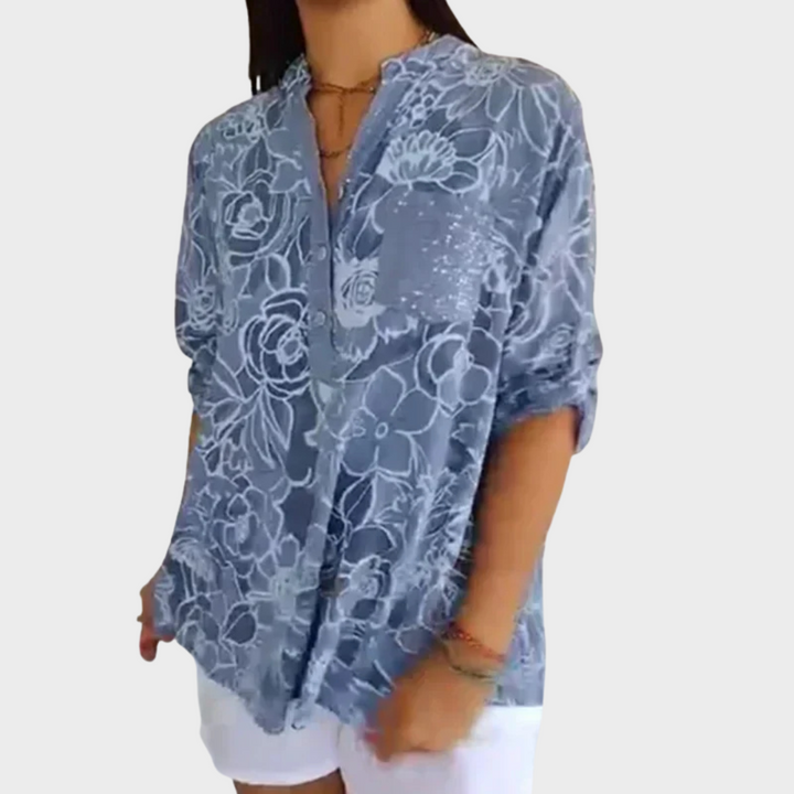 Gundhilde™ | Blumenprint Bluse