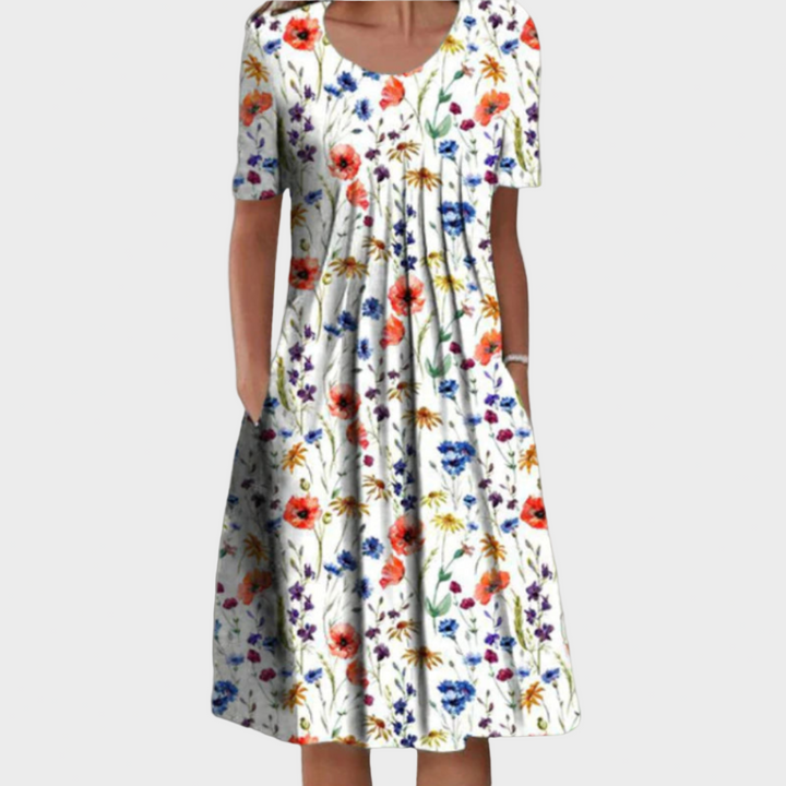 Agnes™ | Elegantes Langes Sommerkleid mit Blumenmuster