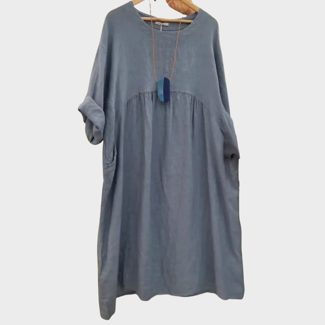Karin™ | Baumwoll- und Leinenkleid