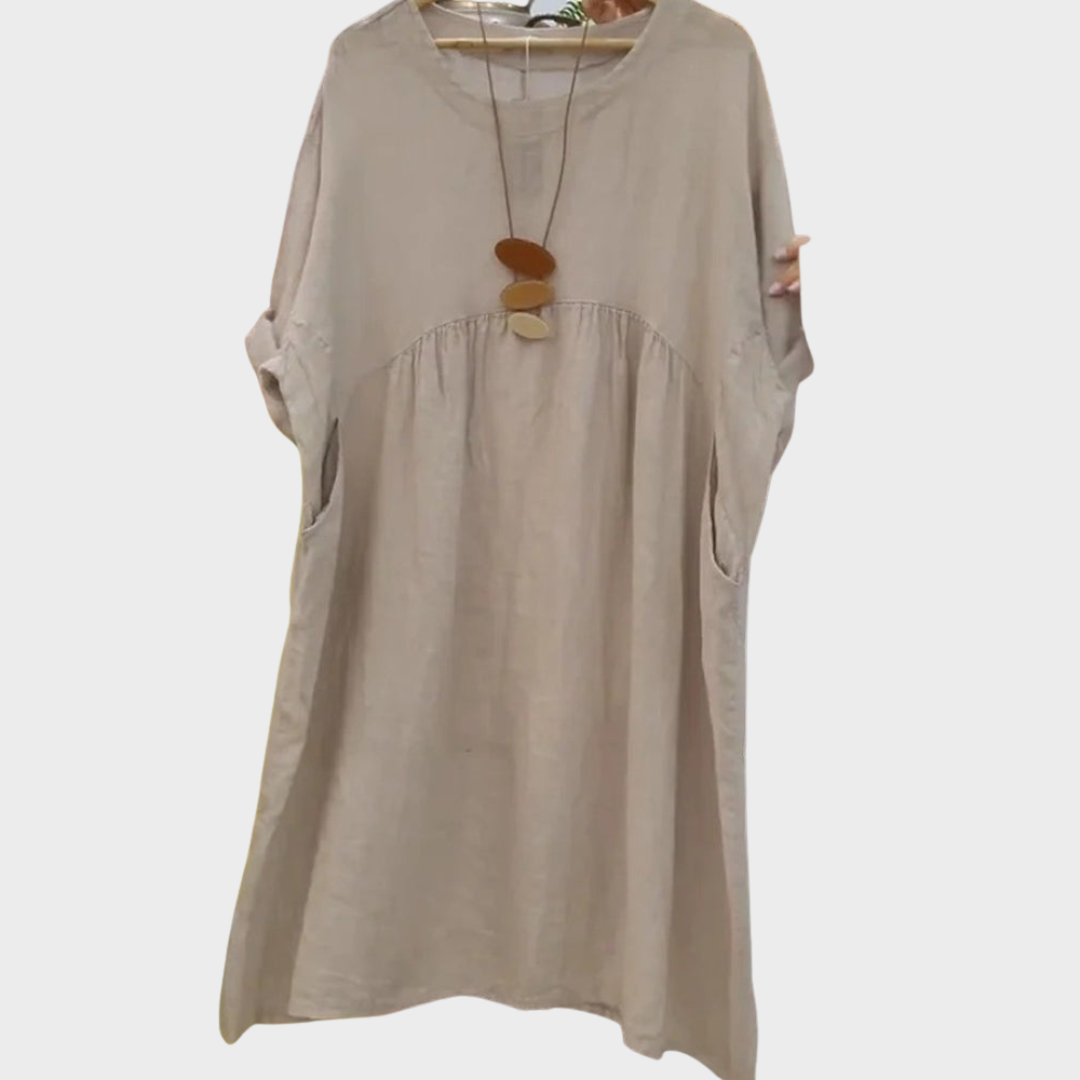 Karin™ | Baumwoll- und Leinenkleid