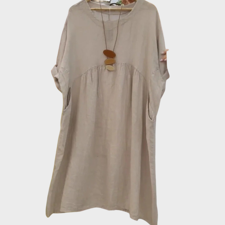 Karin™ | Baumwoll- und Leinenkleid