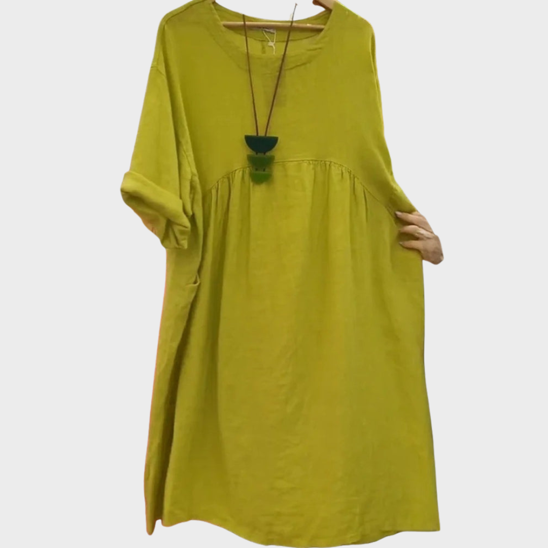 Karin™ | Baumwoll- und Leinenkleid