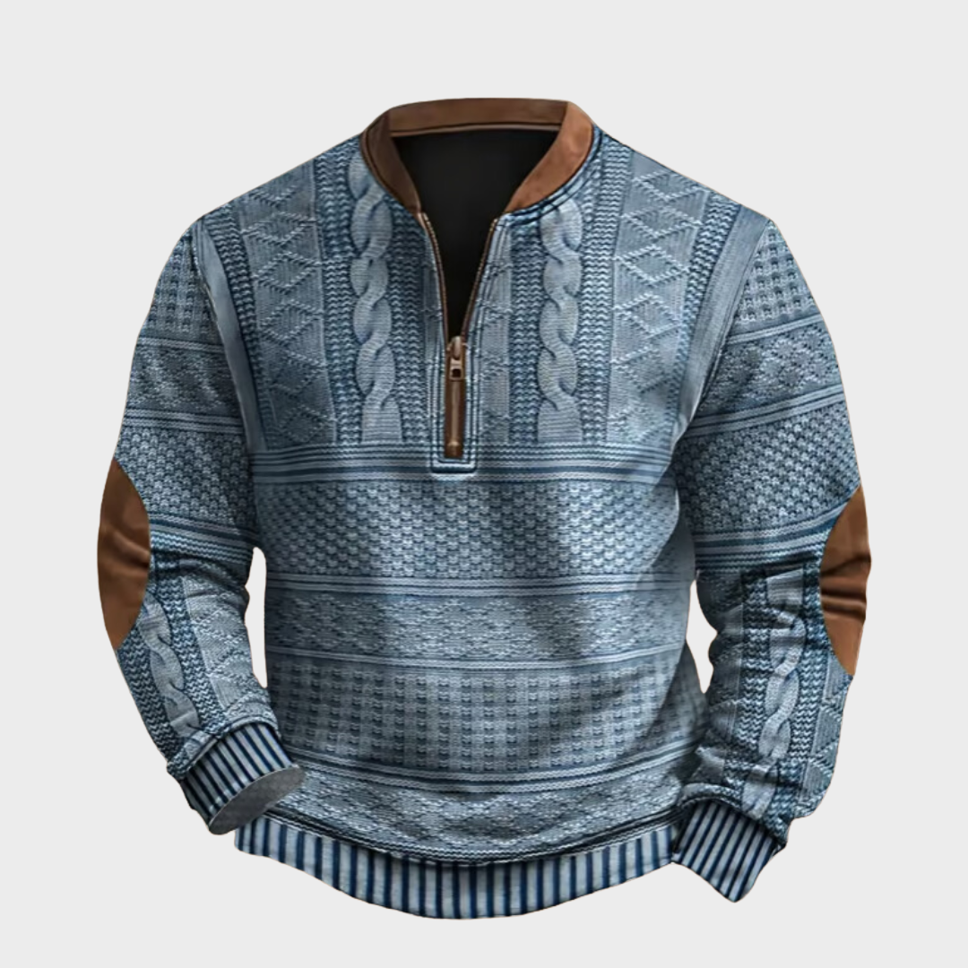 Luitpold™ | Strickpullover mit Reißverschlussdetail