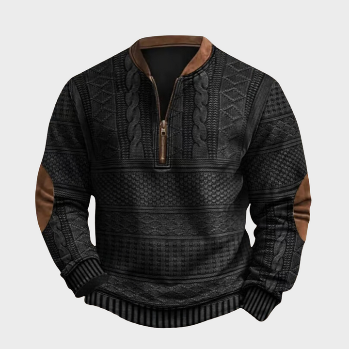 Luitpold™ | Strickpullover mit Reißverschlussdetail
