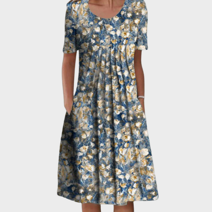 Agnes™ | Elegantes Langes Sommerkleid mit Blumenmuster