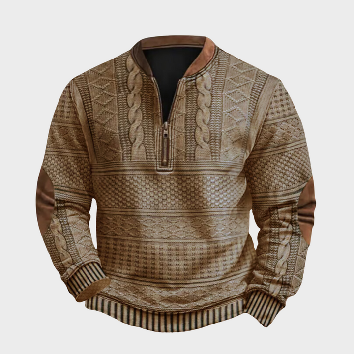 Luitpold™ | Strickpullover mit Reißverschlussdetail