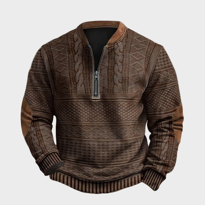 Luitpold™ | Strickpullover mit Reißverschlussdetail