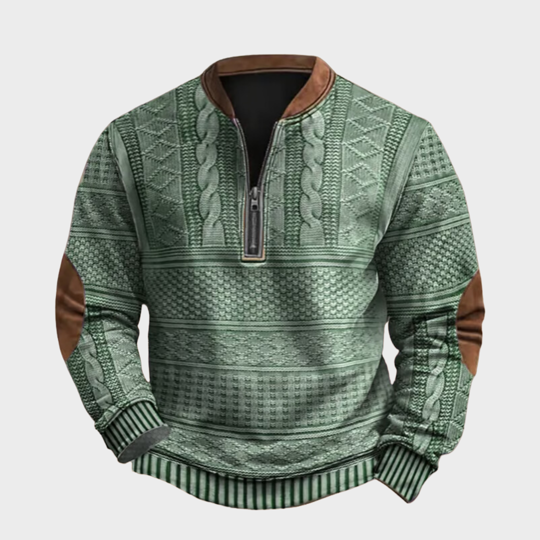 Luitpold™ | Strickpullover mit Reißverschlussdetail