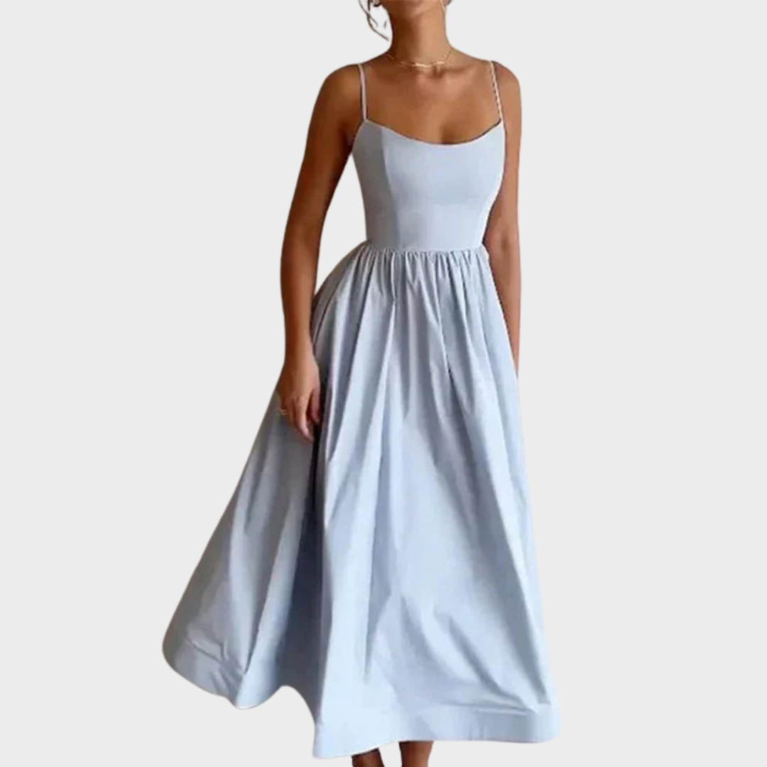 Minna™ | Spaghettiträgerkleid mit weiter Rockform