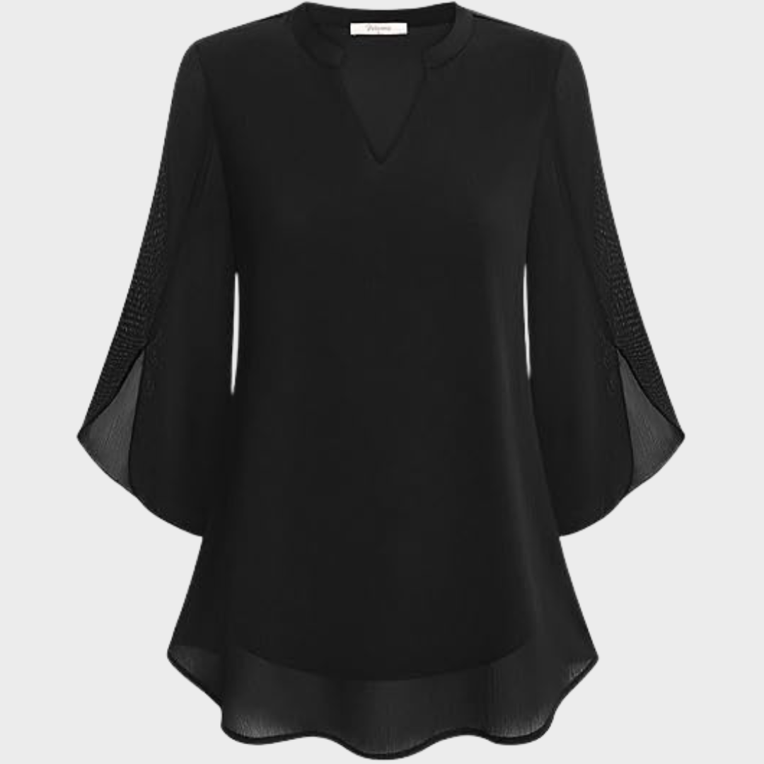 Edelgunde™ | Chiffon A-Linie Bluse