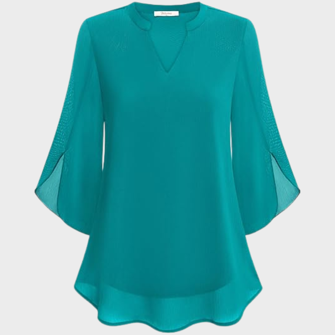Edelgunde™ | Chiffon A-Linie Bluse