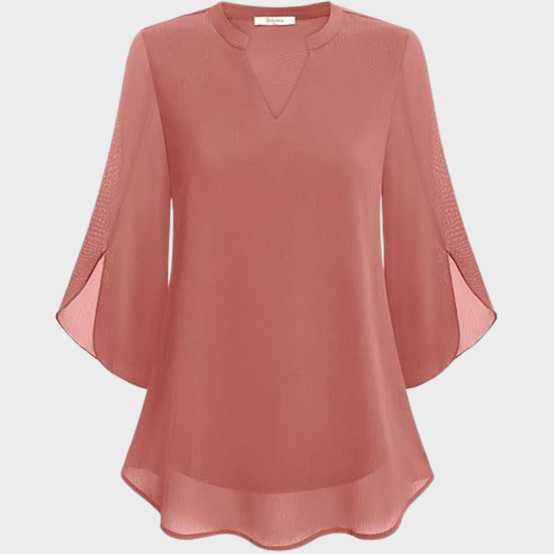 Edelgunde™ | Chiffon A-Linie Bluse