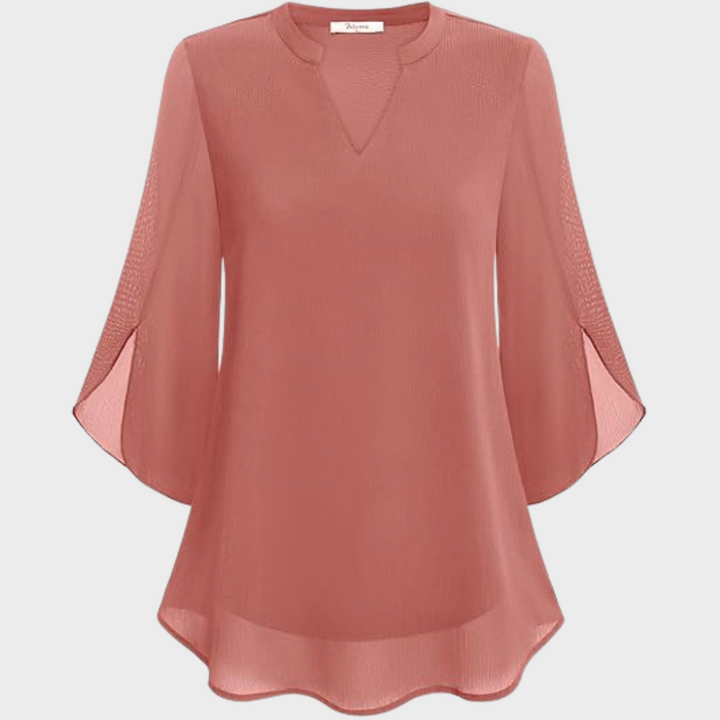 Edelgunde™ | Chiffon A-Linie Bluse