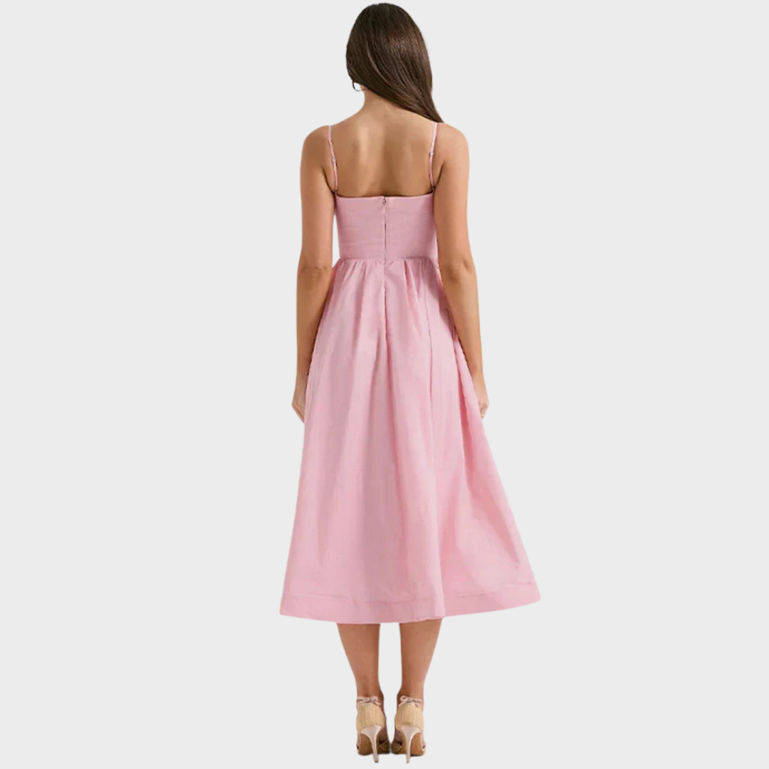 Minna™ | Spaghettiträgerkleid mit weiter Rockform