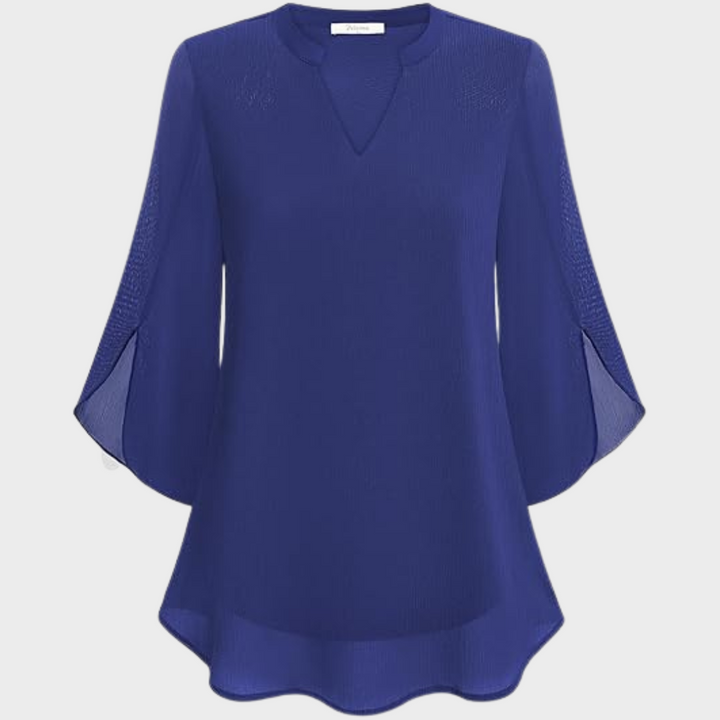 Edelgunde™ | Chiffon A-Linie Bluse