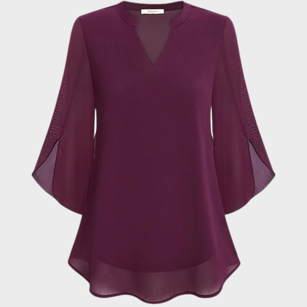 Edelgunde™ | Chiffon A-Linie Bluse