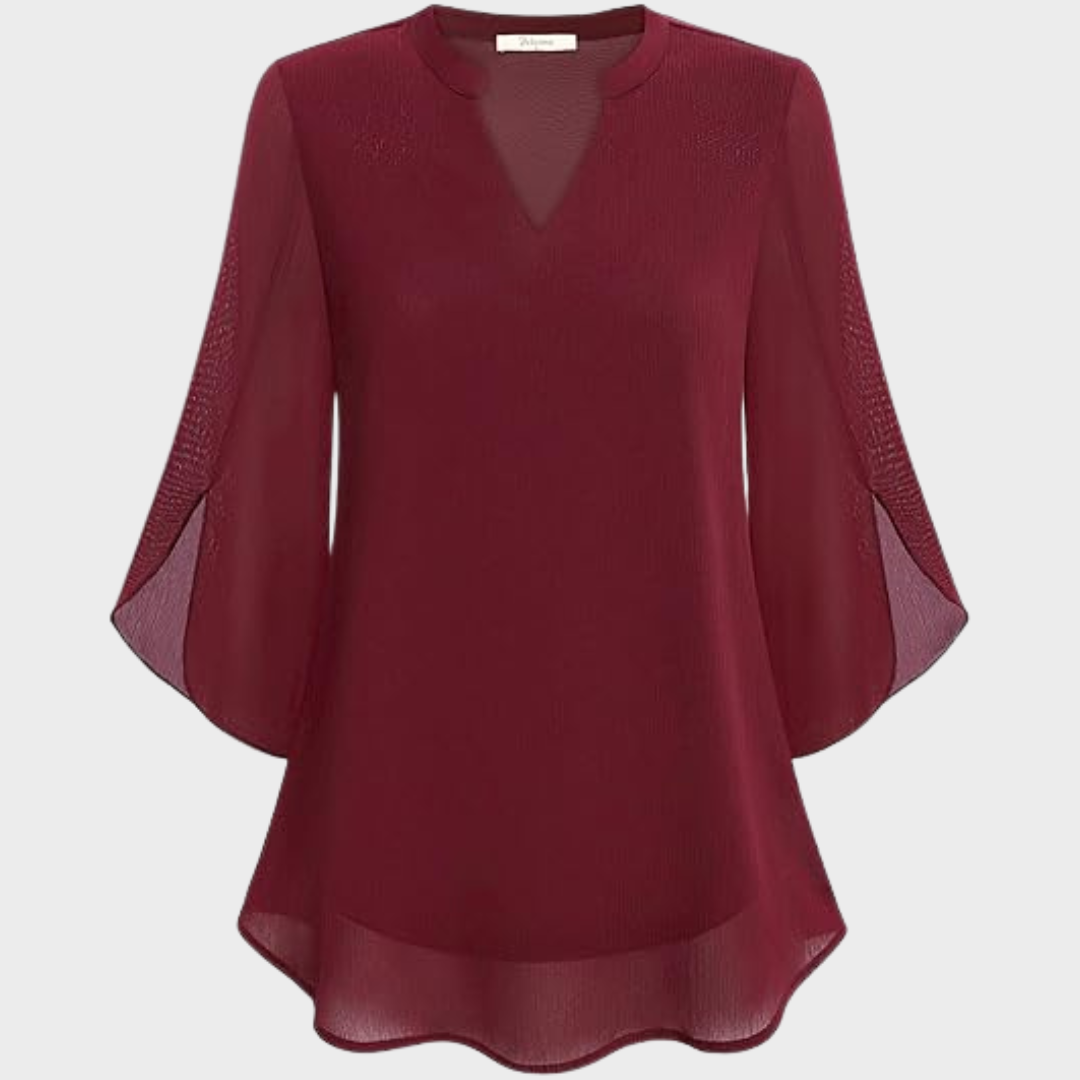 Edelgunde™ | Chiffon A-Linie Bluse