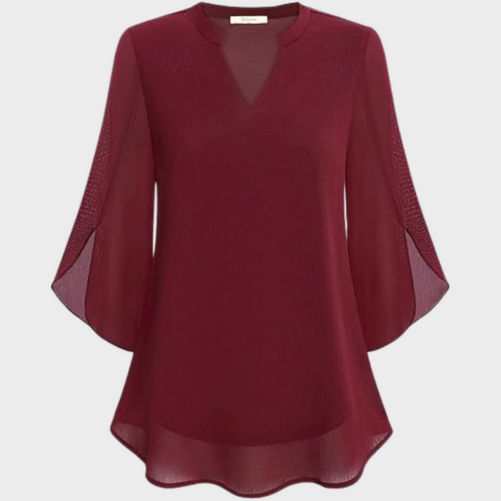 Edelgunde™ | Chiffon A-Linie Bluse