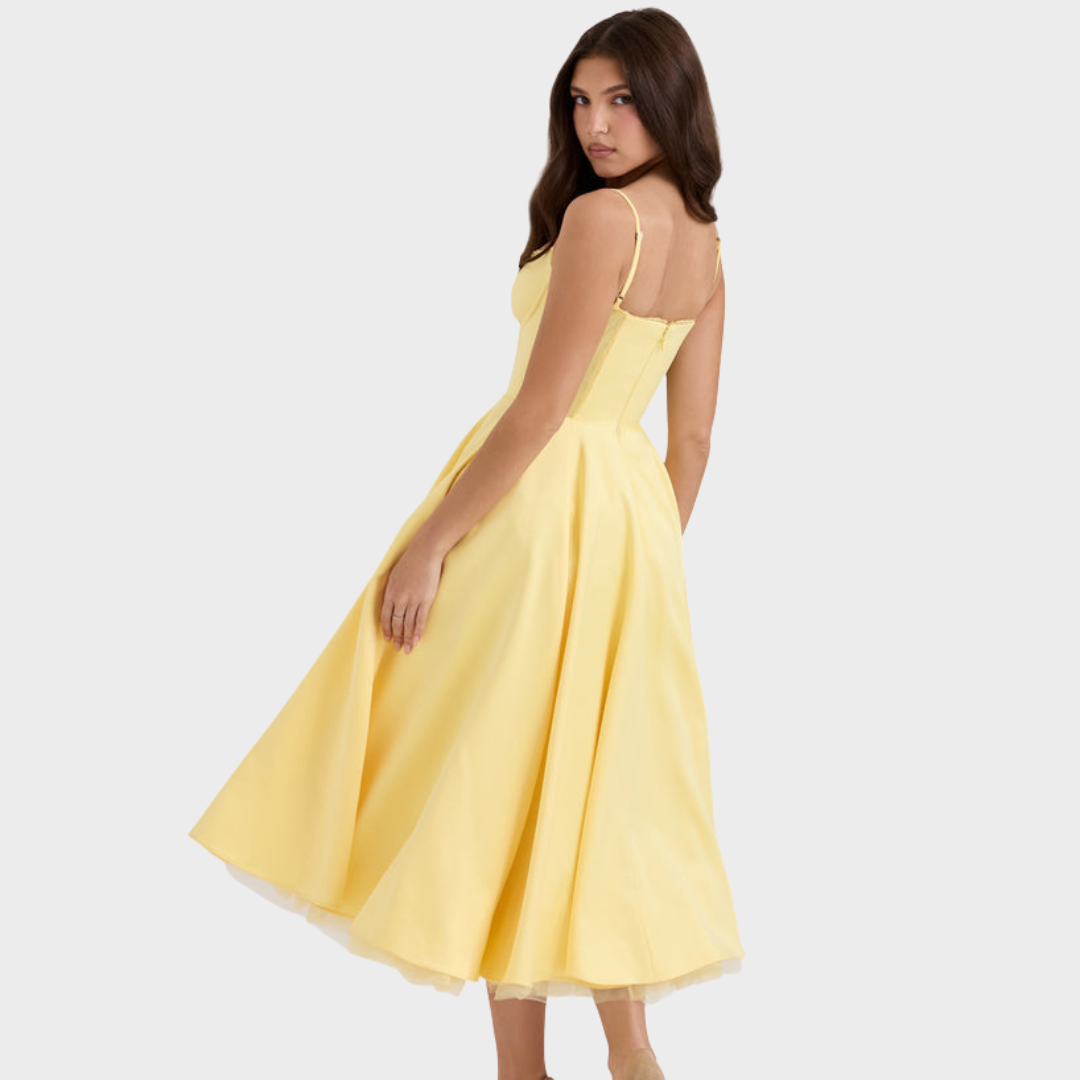 Mariele™ | Midi Kleid mit Korsage