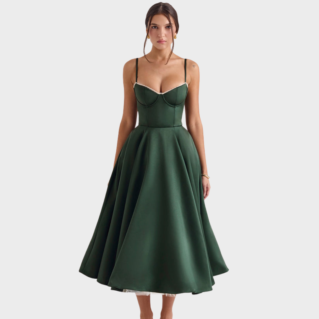 Mariele™ | Midi Kleid mit Korsage