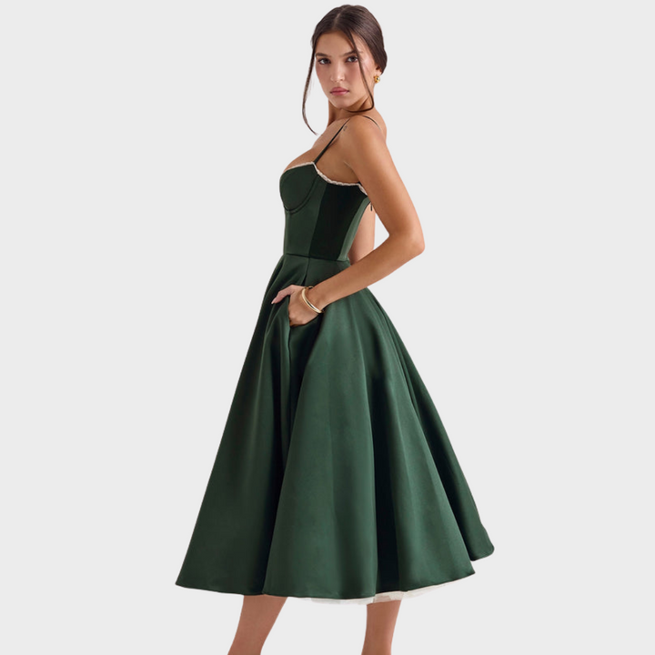 Mariele™ | Midi Kleid mit Korsage