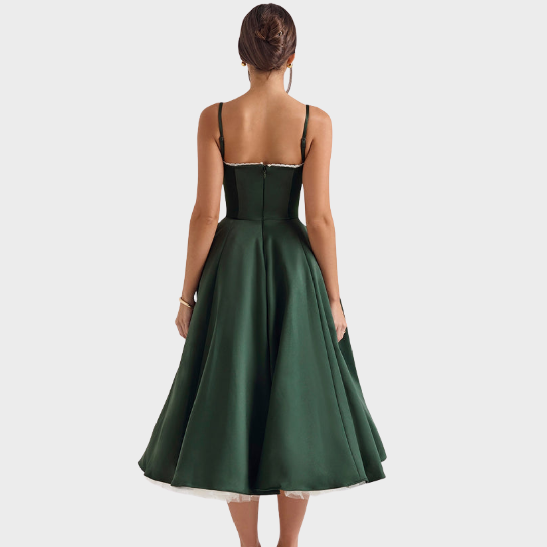 Mariele™ | Midi Kleid mit Korsage