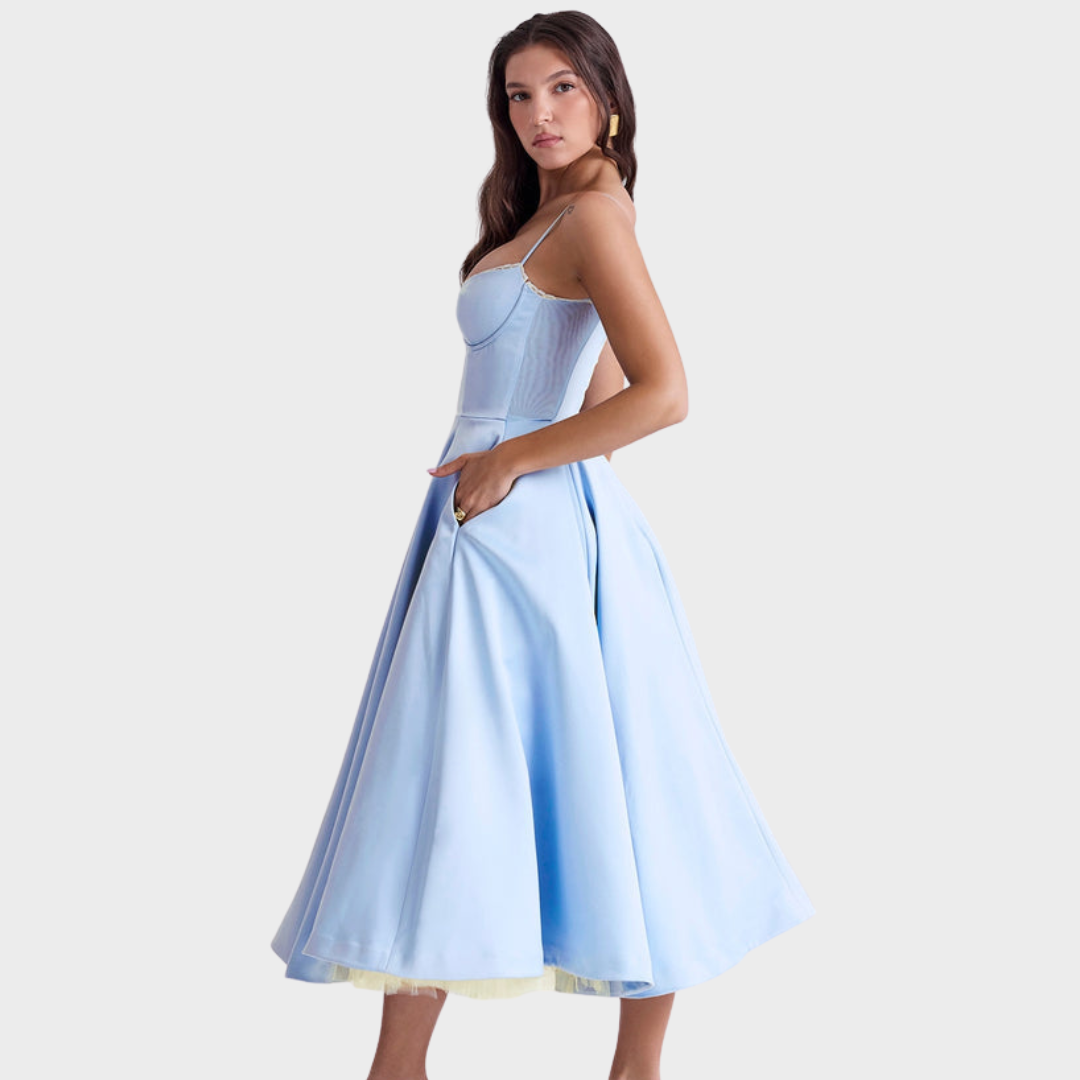 Mariele™ | Midi Kleid mit Korsage