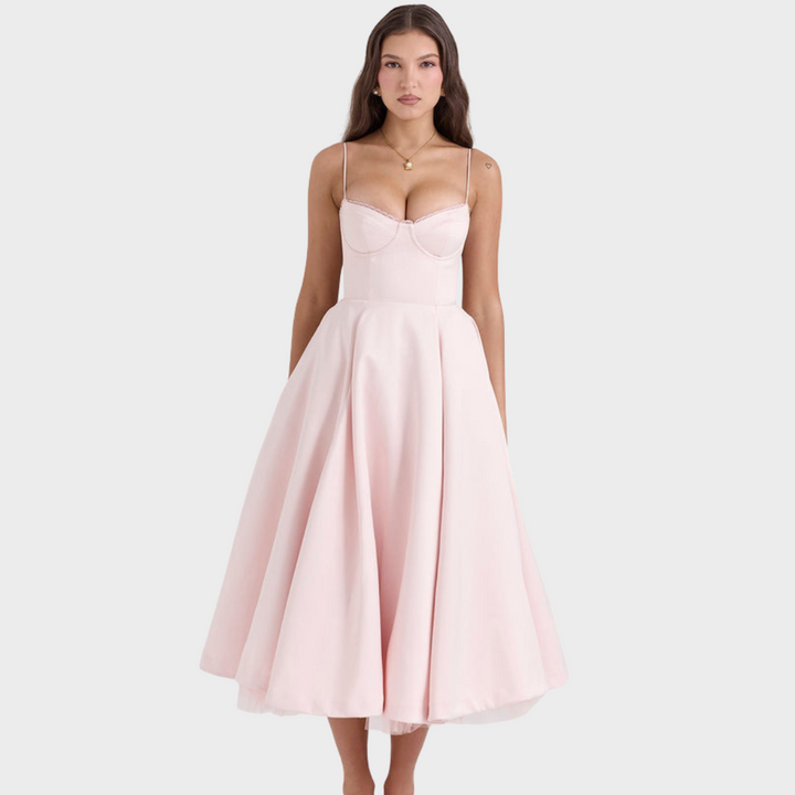 Mariele™ | Midi Kleid mit Korsage