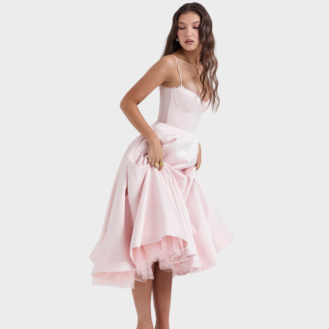 Mariele™ | Midi Kleid mit Korsage