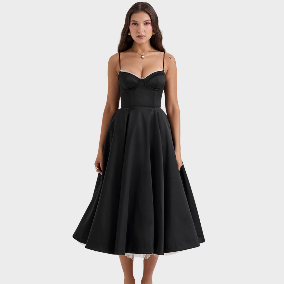 Mariele™ | Midi Kleid mit Korsage