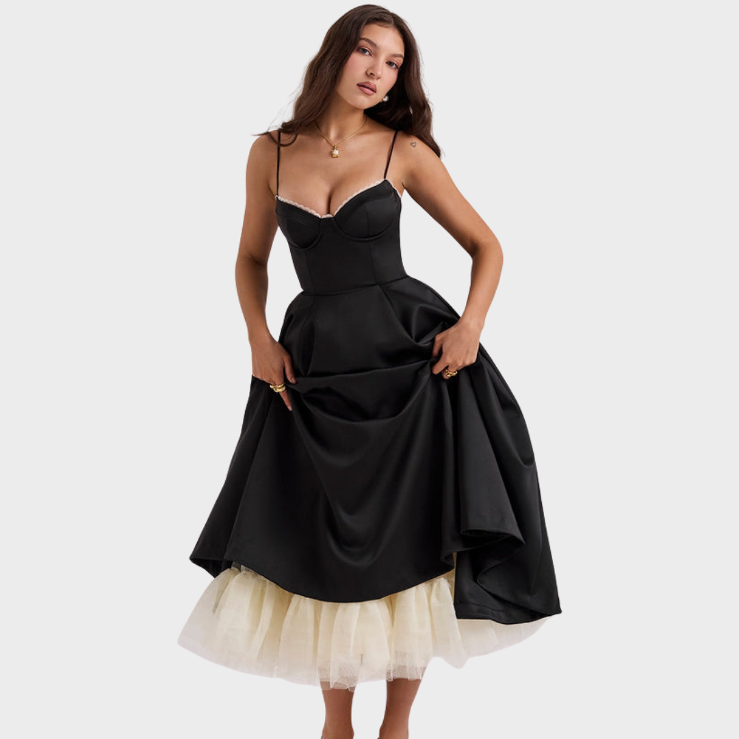 Mariele™ | Midi Kleid mit Korsage