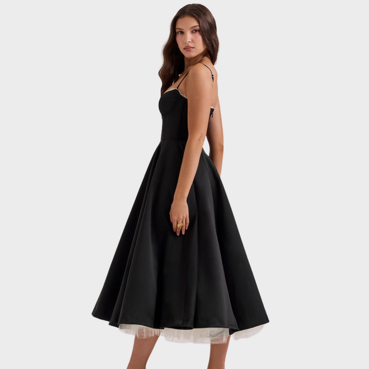Mariele™ | Midi Kleid mit Korsage