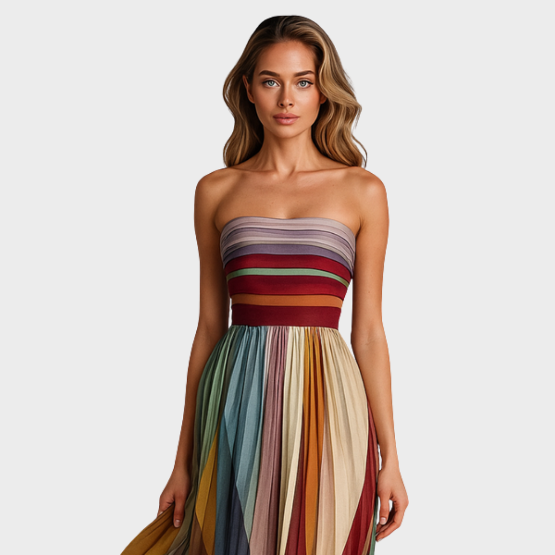 Isabell™ | Buntes Ärmelloses Kleid