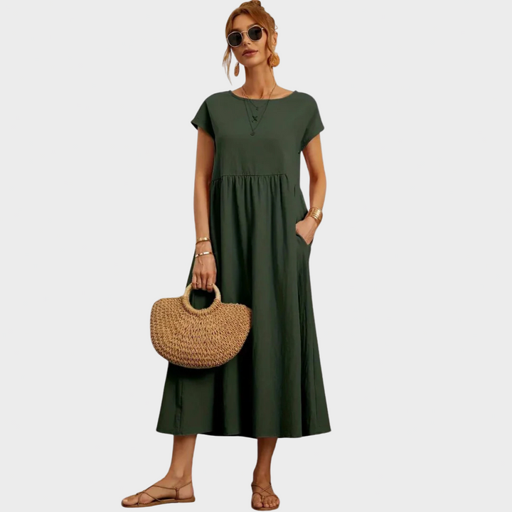 Gundrun™ | Langes Freizeitkleid Elegant