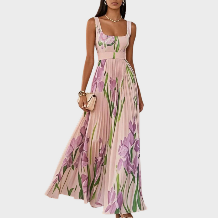 Adelgunde™ | Langes Blumenmuster Kleid