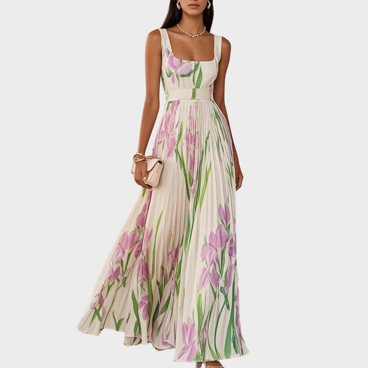 Adelgunde™ | Langes Blumenmuster Kleid