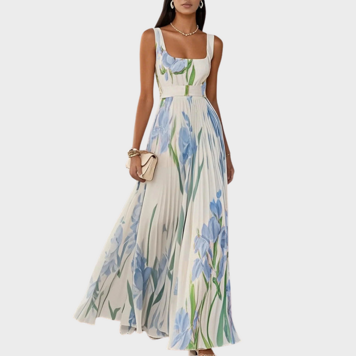 Adelgunde™ | Langes Blumenmuster Kleid